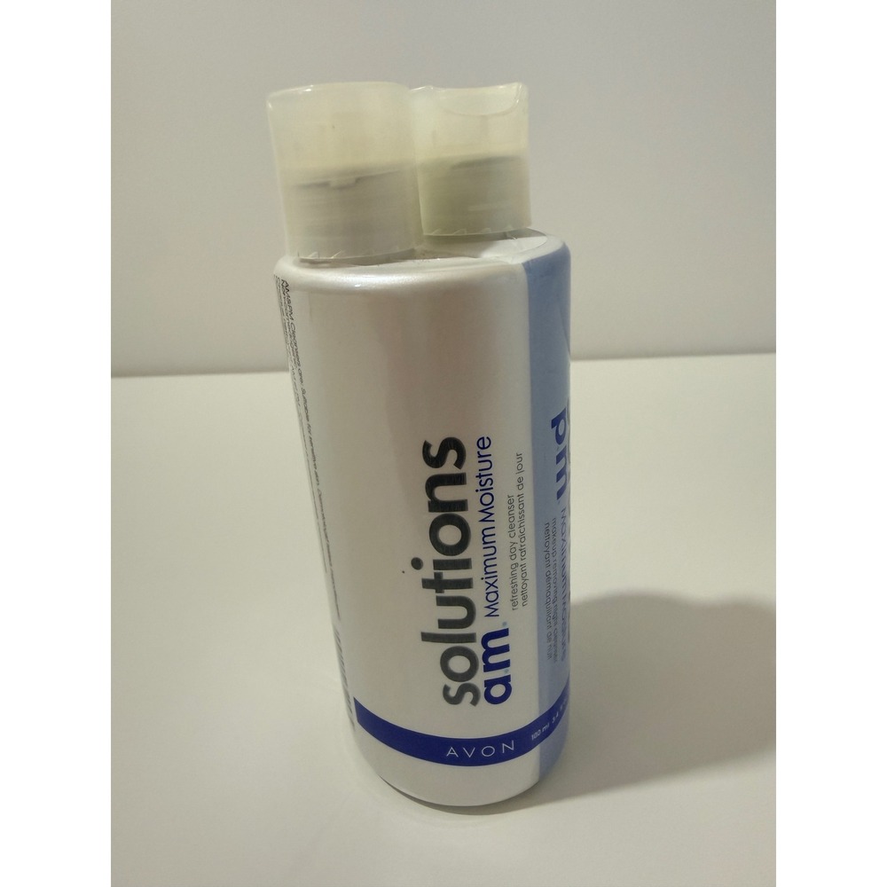 Lot of 2 Avon Solutions Maximum Moisture AM/PM Cleanser 3.4 oz Discontinued NOS - Picture 7 of 9